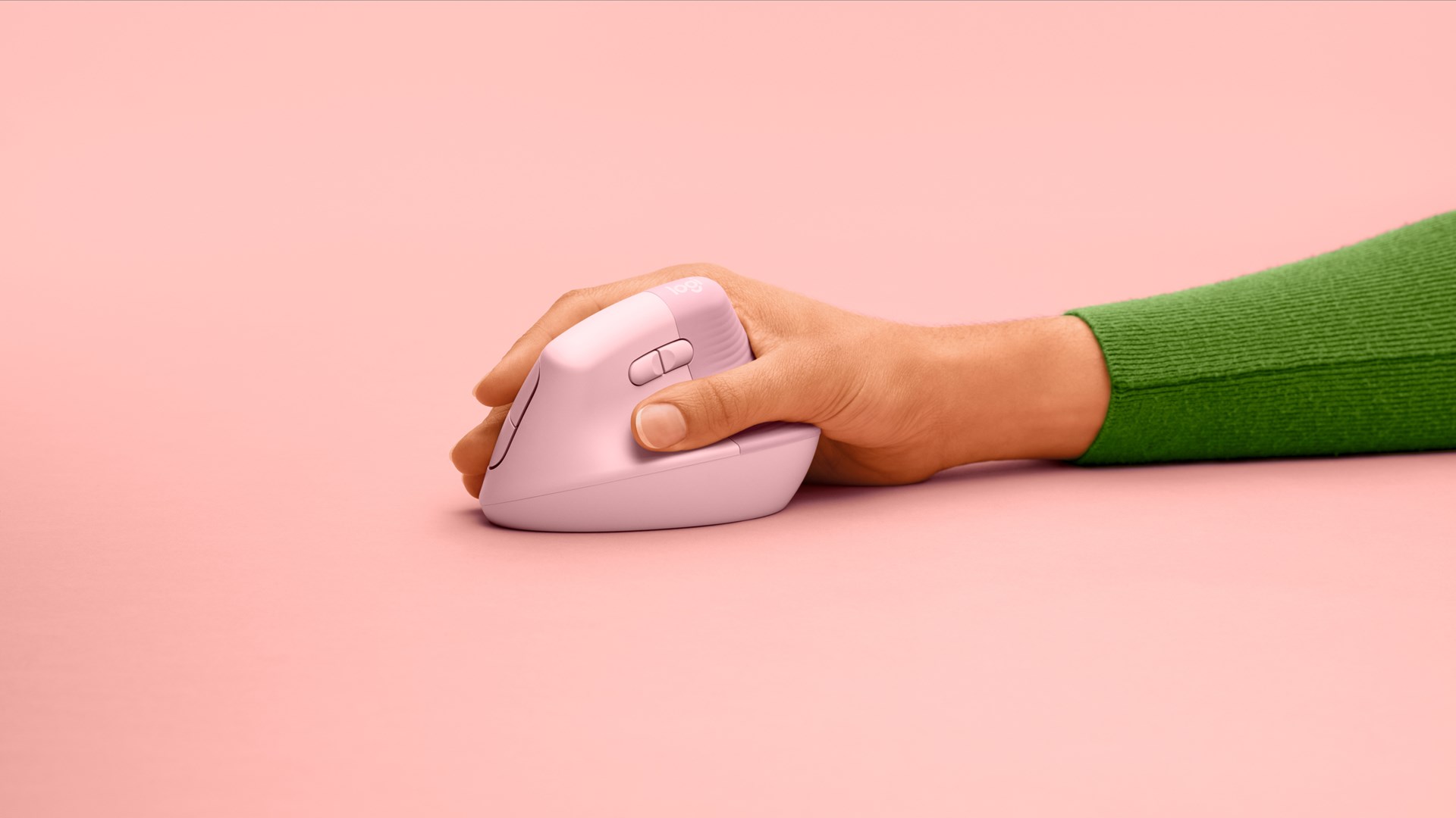 Mysz Logitech Lift Vertical Pink - obrazek 4