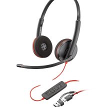 Słuchawki Poly Blackwire 3220 Stereo USB-C Headset +USB-C/A Adapter Retail Packaging