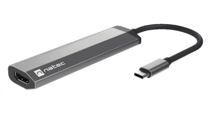NATEC MULTIPORT FOWLER SLIM USB-C->HUB USB 3.0 X2, HDMI 4K, USB-C PD NMP-1984 - obrazek 3