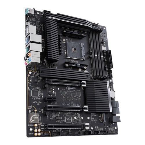 ASUS WS C621E SAGE AMD AM4 X570, 3xPCIe 4.0 x16, 14 with Dr. MOS power stage, 4x DDR4 3200 ECC , Intel Gigabit LAN, 2x M.2, 1x U.2, 3x USB 3.2 Gen 1, 5x USB 3.2 Gen 2 , NVIDIA 2-Way SLI/ AMD 3-Way CrossFire, ATX Workstation - obrazek 3