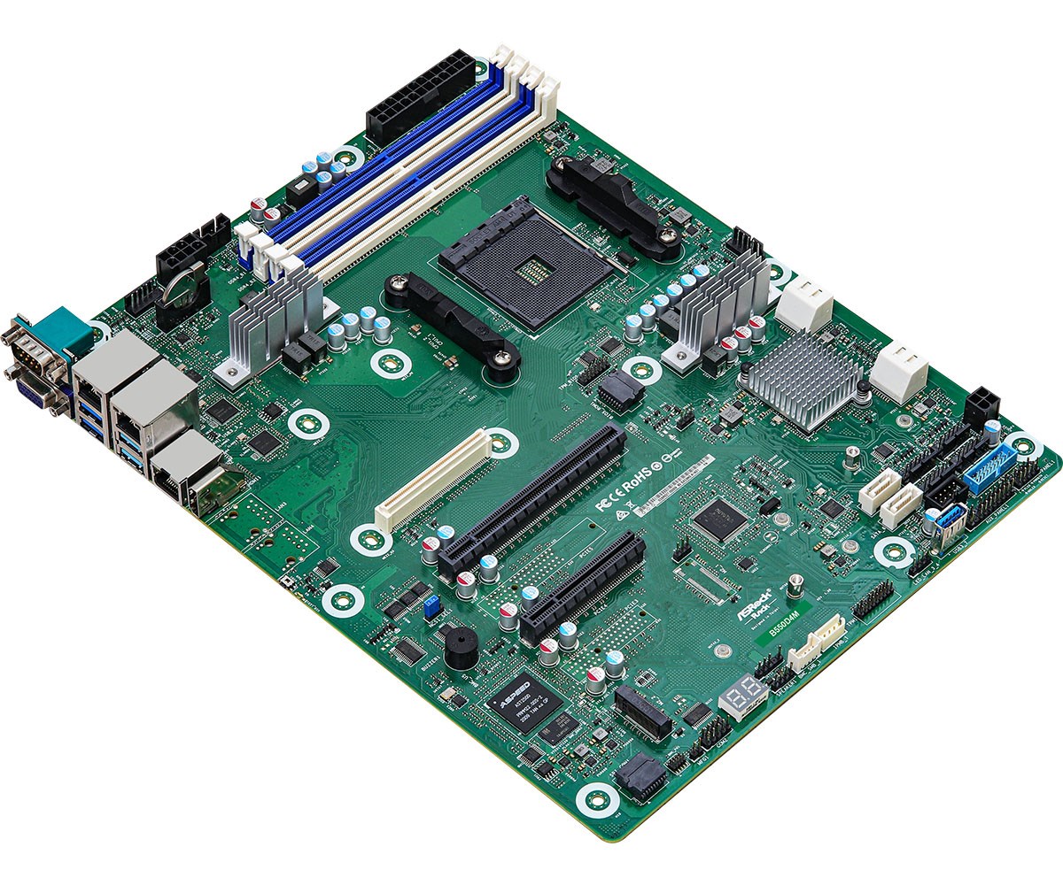 Płyta główna ASRock B550D4M 1x AM4 AMD Ryzen B550 (SATA, 1xM.2, 2xGbE, IPMI) - obrazek 3