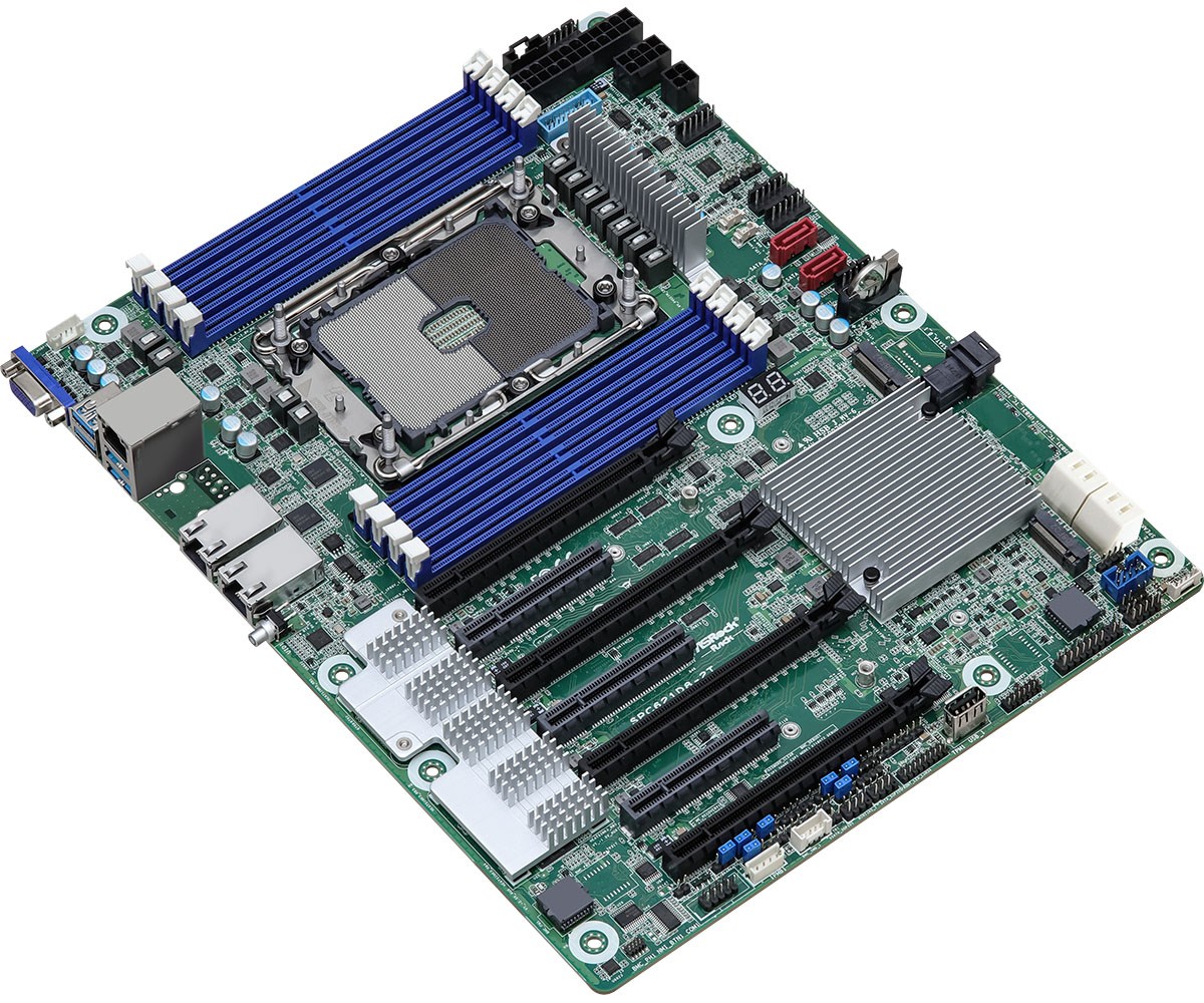 Płyta główna ASRock SPC621D8-2T 1x LGA4189 Intel Xeon Scalable 3gen C621A (8xDIMM, SATA, 2xM.2, 2x10GbE, IPMI) - obrazek 3