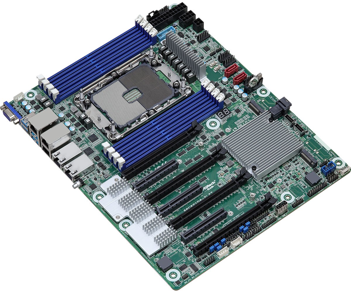 Płyta główna ASRock SPC621D8-2L2T 1x LGA4189 Intel Xeon Scalable 3gen C621A (8xDIMM, SATA, 2xM.2, 2x10GbE, 2x1GbE, IPMI) - obrazek 3