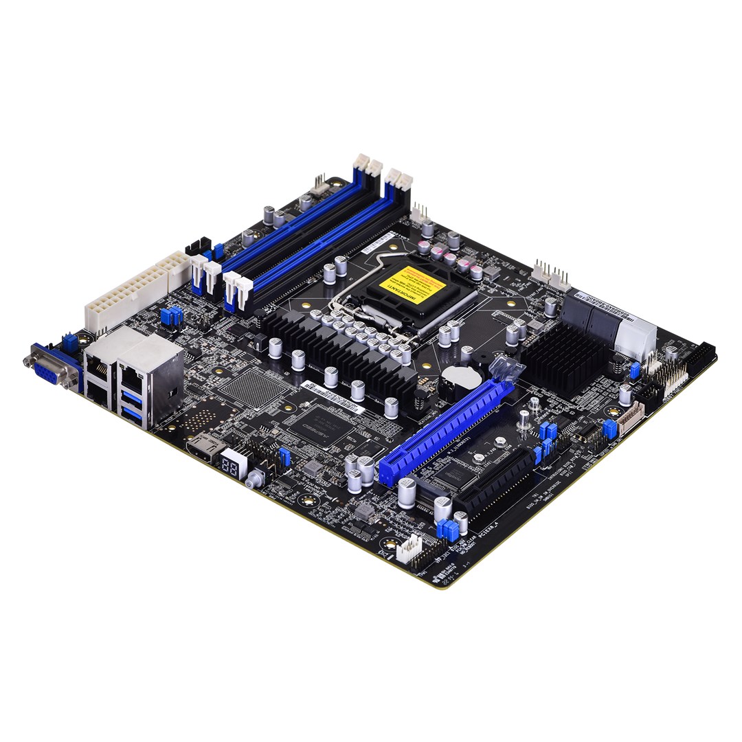 Płyta Serwerowa ASUS P12R-M/ASMB10 LGA-1200,C252, 4*DIMM, 1*PCIe x8 slot, 1*PCIe 16 slot, 6*SATA ports, 1*M2, 2 x Intel® I210AT + 1 x Mgmt LAN, ASMB10, MICROATX - obrazek 3