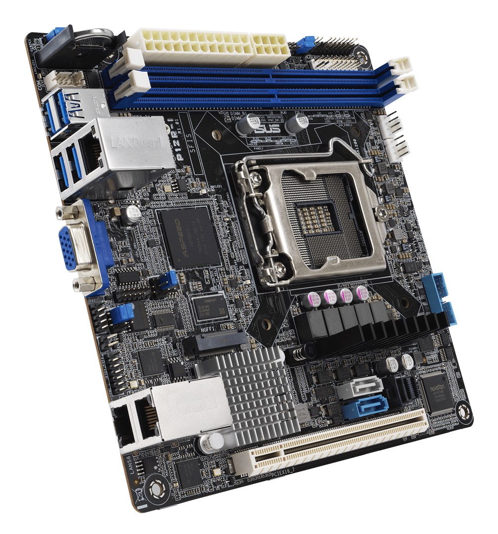 Płyta Serwerowa ASUS P12R-I/ASMB10 LGA-1200, C252,2DIMM, 1*PCIe x1slot, 6*SATA ports, 2*M2, 2 x Intel® I210AT + 1 x Mgmt LAN, ASMB10, MiniITX