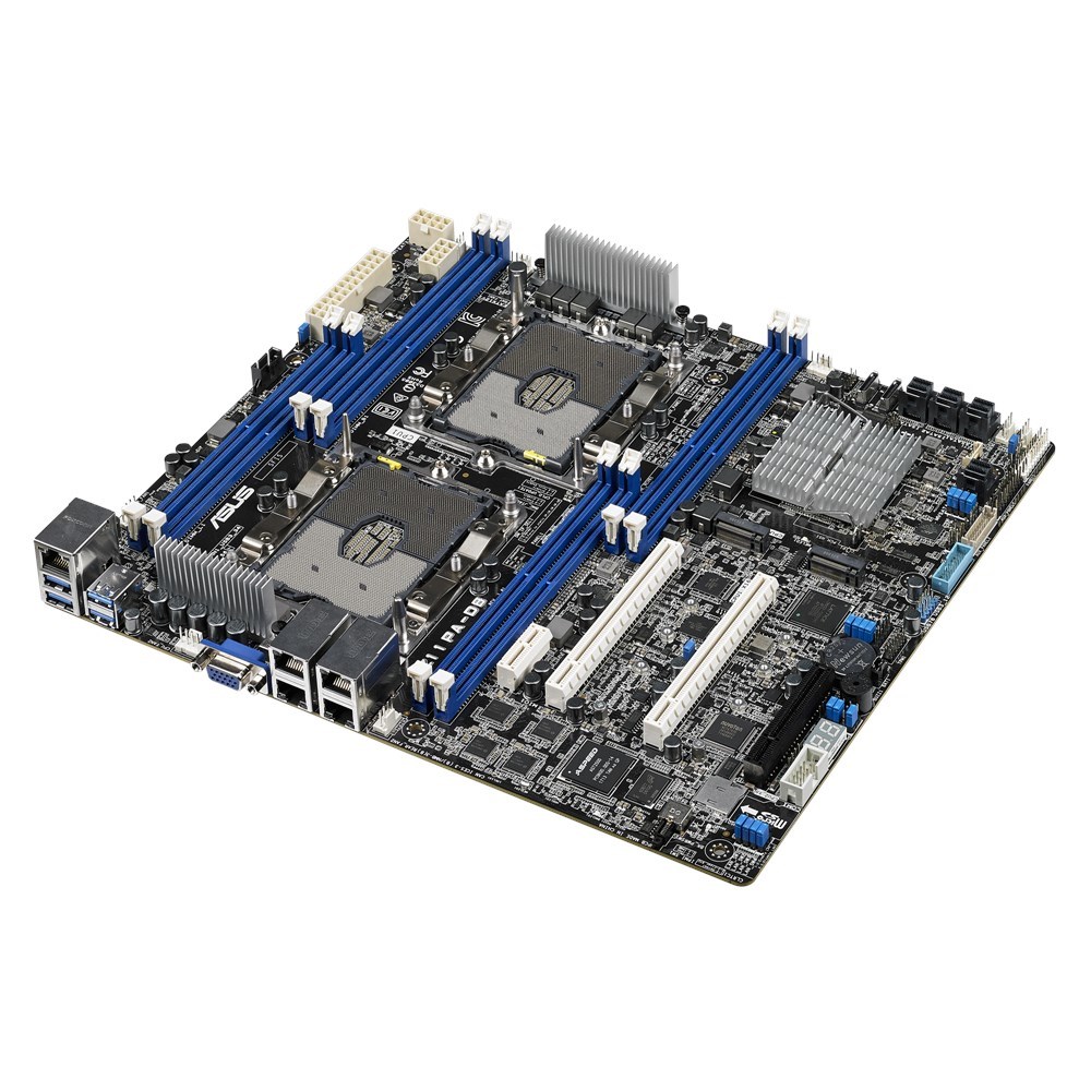 Płyta Serwerowa ASUS Z11PA-D8(+AMSB9-iKVM) 2xSocket P (LGA 3647) , C621, 8xDIMM, 3PCIe, 14SATA+2M.2, 4*i210AT+1Mgt LAN, IPMI, ATX-like (12x10.5) - obrazek 3