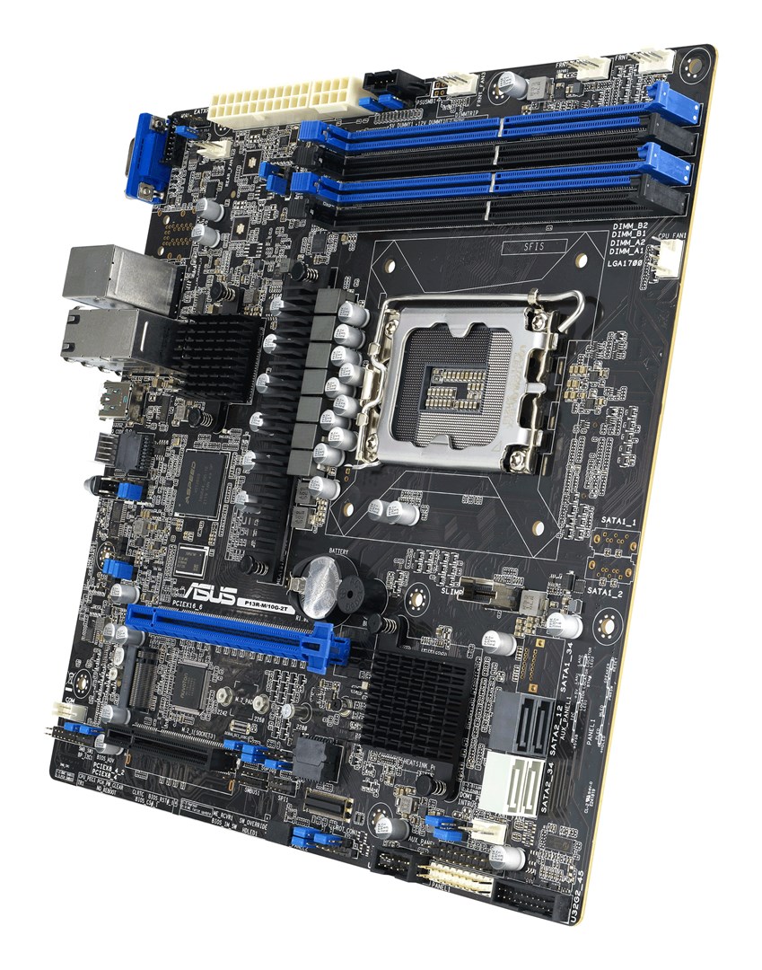 Płyta główna Asus P13R-M/10G-2T 1x LGA1700 Intel Xeon E-24XX C262 (4xDIMM, 8x SATA, 1xM.2, 2x10GbE, ASMB11-iKVM, mATX) - obrazek 3