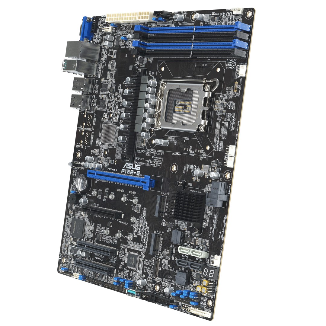 Płyta główna Asus P13R-E 1x LGA1700 Intel Xeon E-24XX C266 (4xDIMM, 8x SATA, 2xM.2, 2x1GbE, ASMB11-iKVM, ATX) - obrazek 3