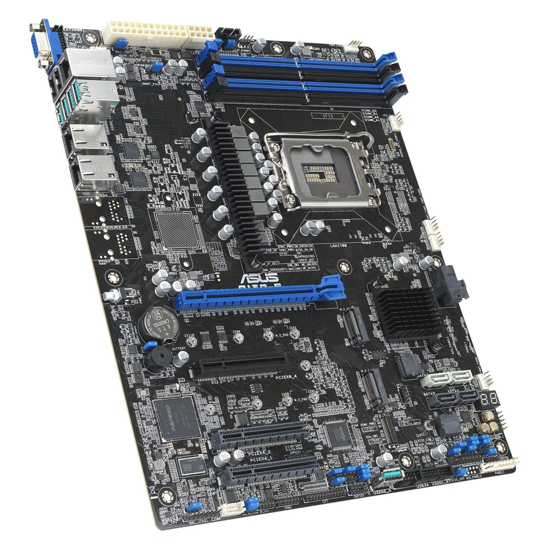 Płyta główna Asus P13R-E 1x LGA1700 Intel Xeon E-24XX C266 (4xDIMM, 8x SATA, 2xM.2, 2x1GbE, ASMB11-iKVM, ATX) - obrazek 4