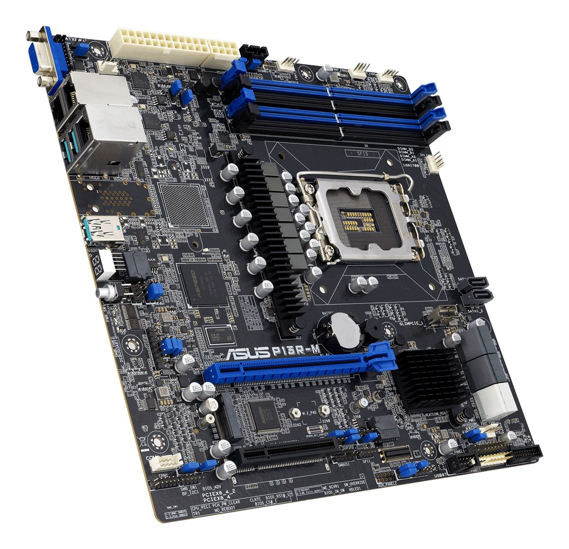Płyta główna Asus P13R-M 1x LGA1700 Intel Xeon E-24XX C262 (4xDIMM, 8x SATA, 1xM.2, 2x1GbE, ASMB11-iKVM, mATX) - obrazek 3