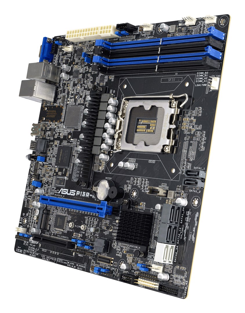 Płyta główna Asus P13R-M 1x LGA1700 Intel Xeon E-24XX C262 (4xDIMM, 8x SATA, 1xM.2, 2x1GbE, ASMB11-iKVM, mATX) - obrazek 4