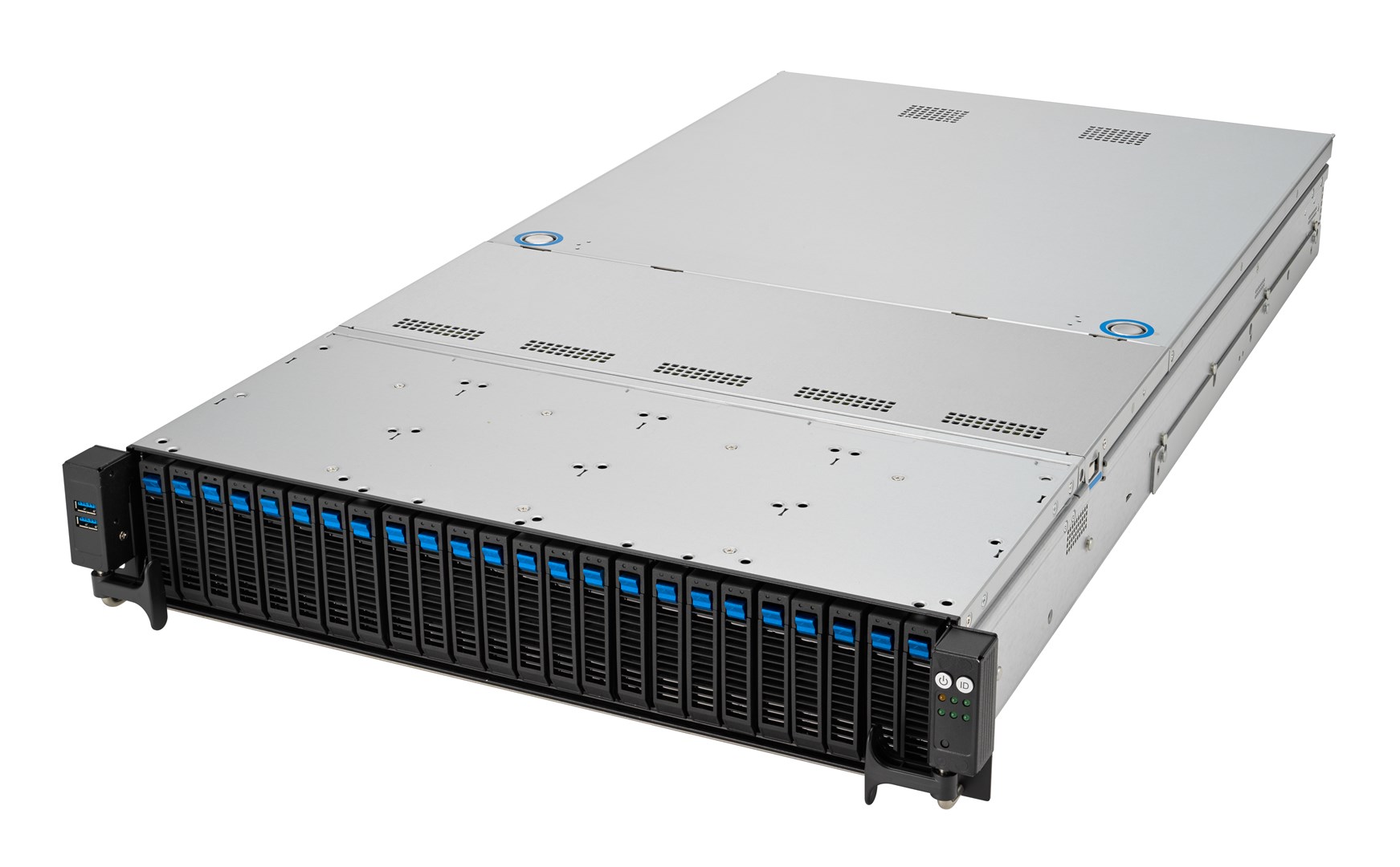 Platforma Asus Rack (2U) RS520A-E12-RS24U AMD Epyc 9004 (24x NVMe, 2xM.2, 2x10Gbe, IPMI, 1+1 1600W) - obrazek 3