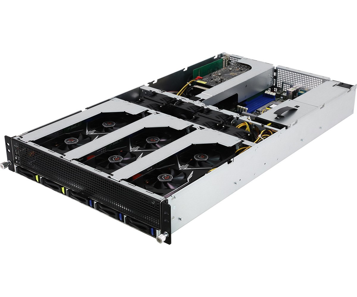 Platforma ASRock Rack (2U) AMD Epyc 7000 (5xSFF, 2x10GbE, Red. PSU, IPMI)