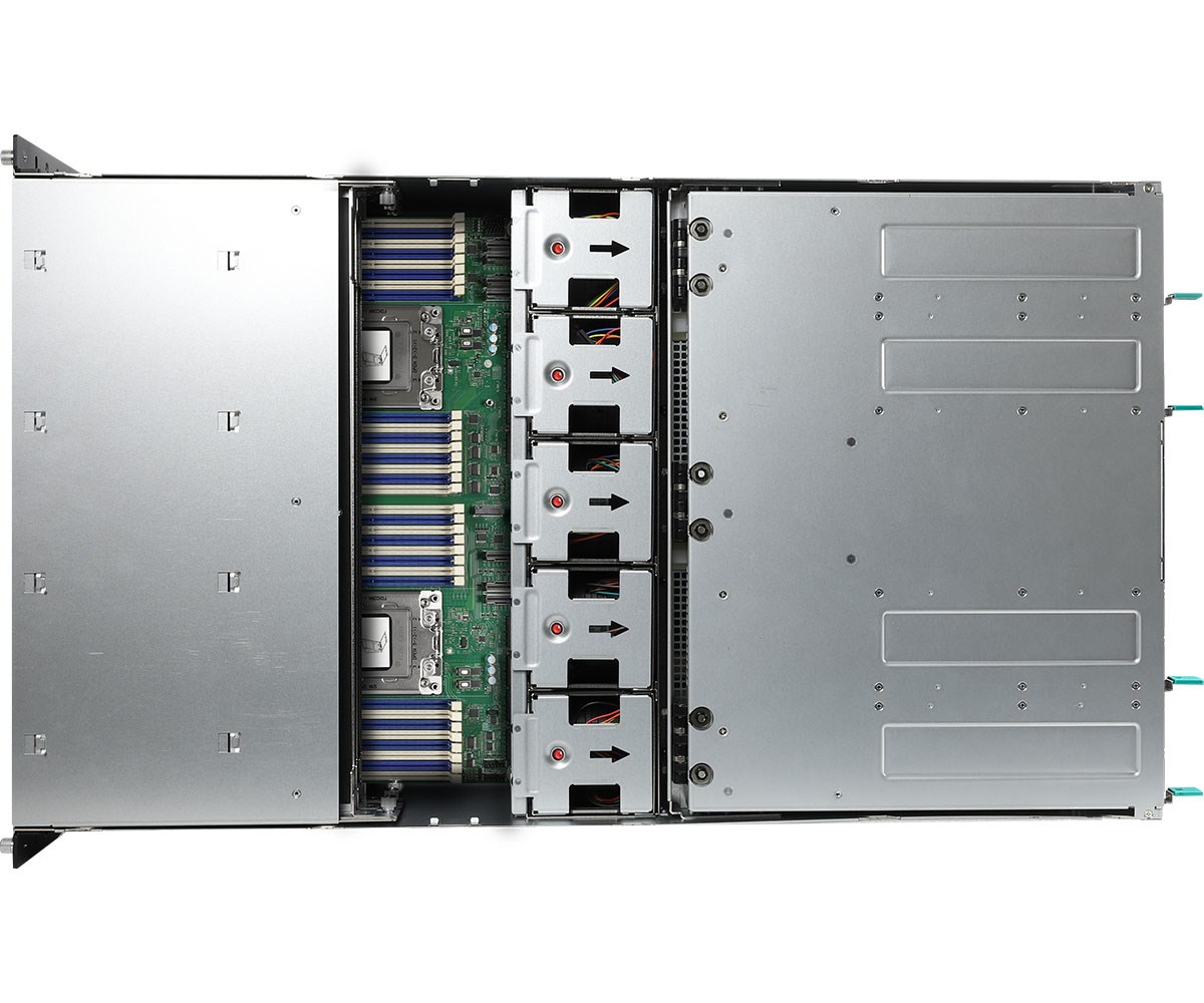 Platforma ASRock Rack (4U) AMD Epyc 7000 (12xLFF, 2x10GbE, 8xGPU, Red. PSU, IPMI)