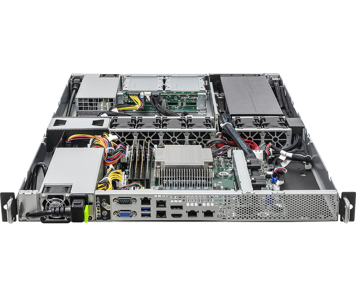Platforma ASRock Rack (1U) Intel Core 12/13/14gen (4xSFF, 2x10GbE, 2xGbE, Red. PSU, IPMI) - obrazek 4