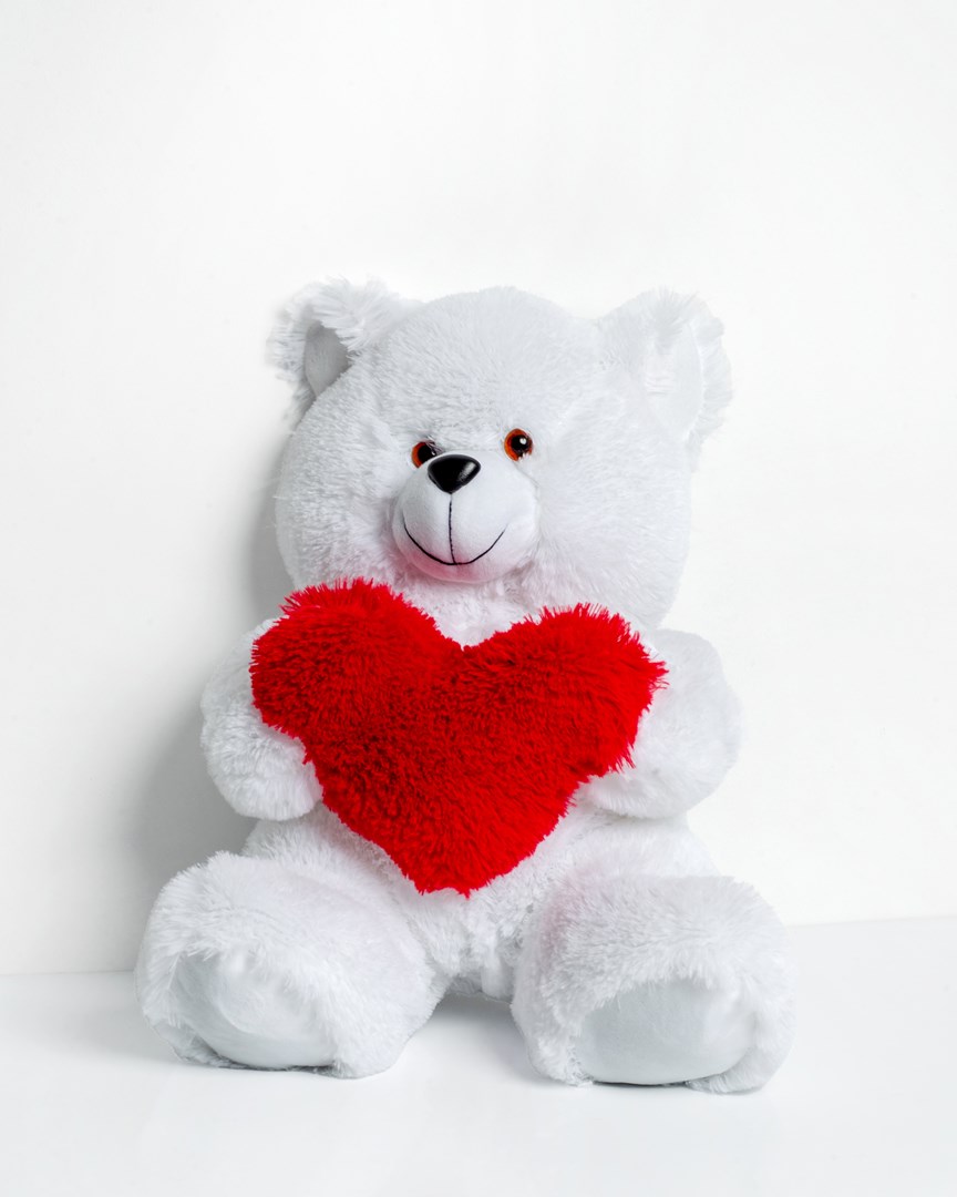 Miś FRANK 50cm biały - obrazek 3