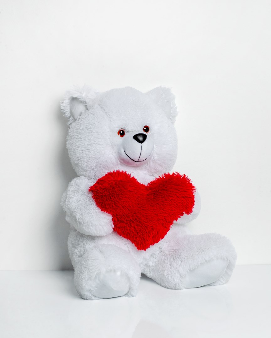 Miś FRANK 50cm biały - obrazek 4