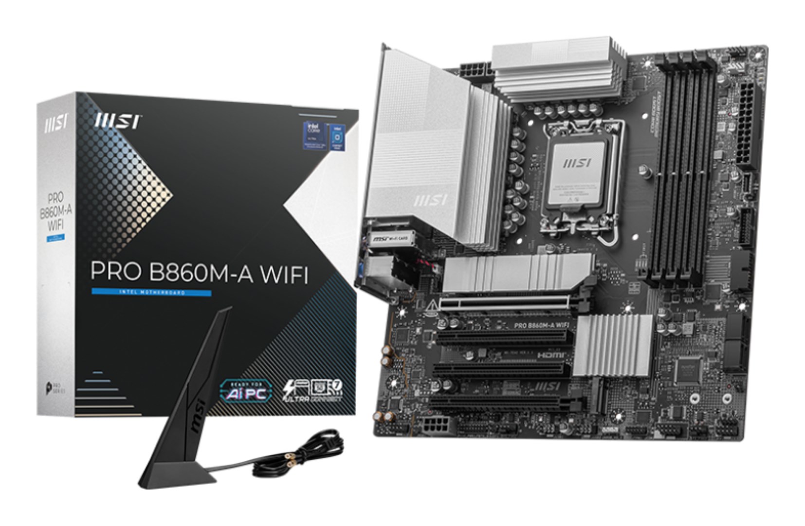 MSI PRO B860M-A WIFI płyta główna Intel B860 LGA 1851 (Socket V1) micro ATX