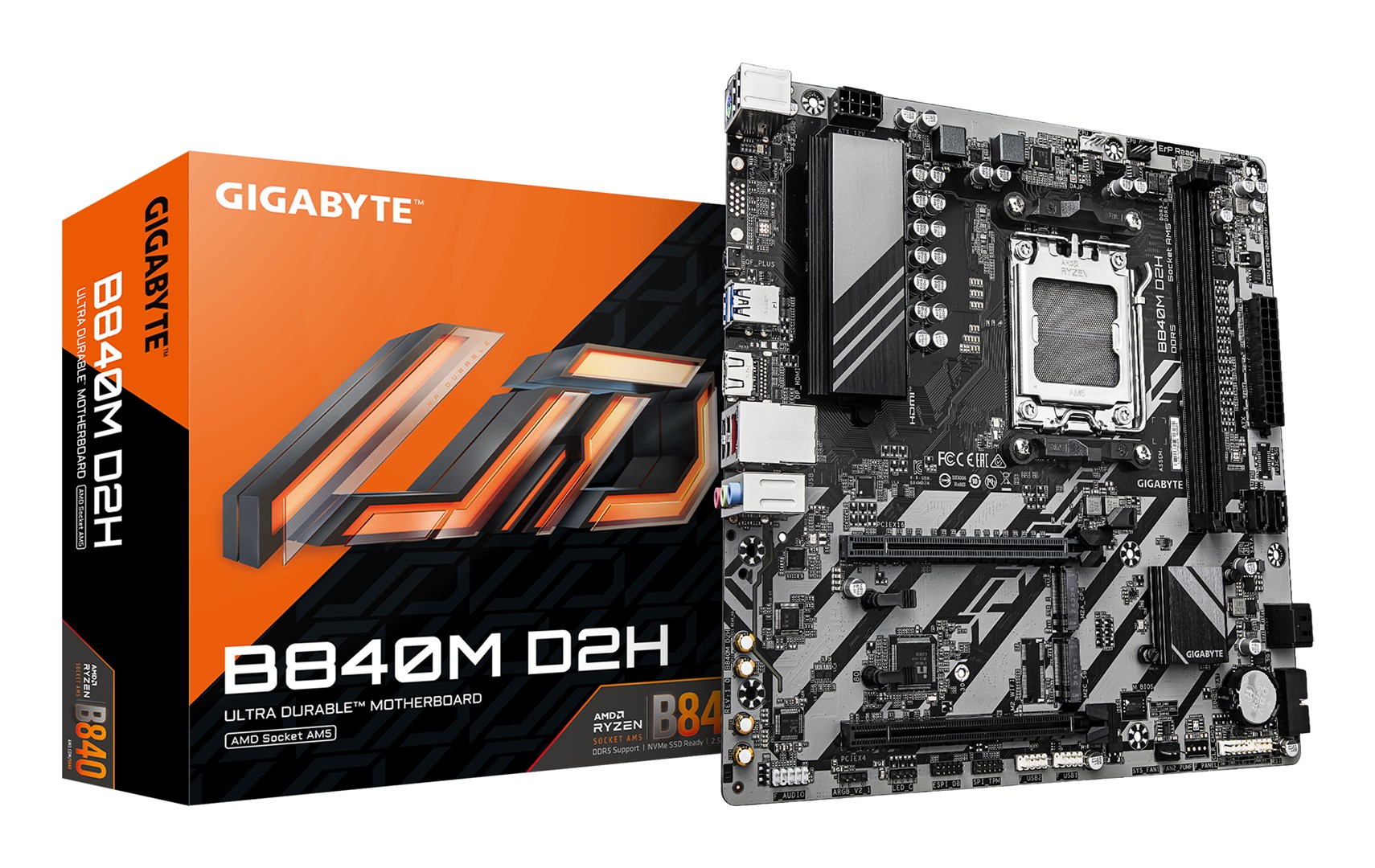 Płyta główna Gigabyte B840M D2H (B840,AM5,mATX,DDR5) - obrazek 3