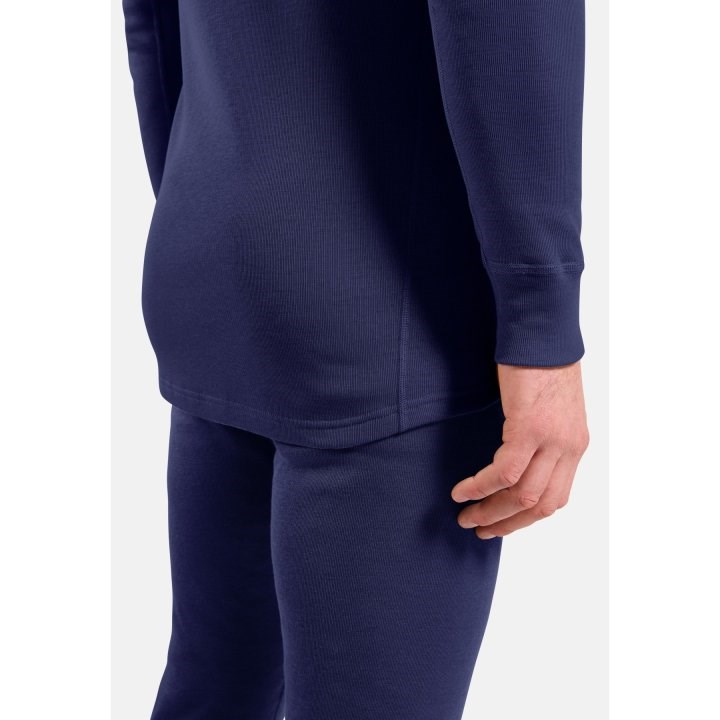 Bielizna termoaktywna z długim rękawem Odlo BL TOP crew neck l/s MERINO 260 roz. S Niebieska - obrazek 3