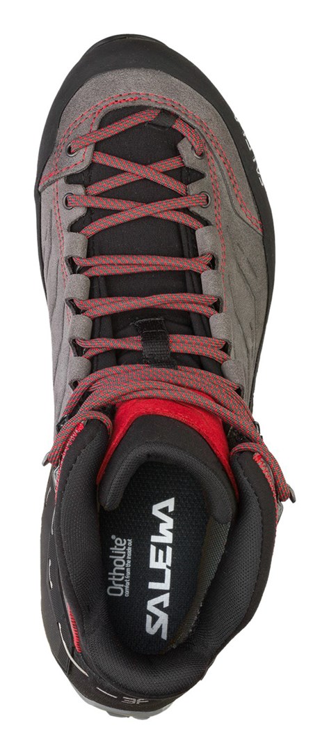 Salewa MTN Trainer Mid GTX Męski Dorosły Ciemnoszary, Szary, Czerwony - obrazek 2