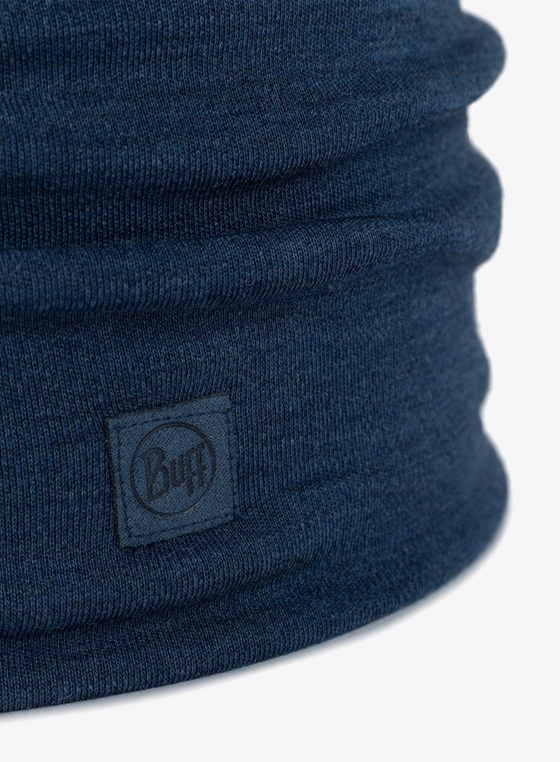 Bandana BUFF MERINO HEAVYWEIGHT NECK WARMER SOLID NIGHT BLUE - obrazek 3