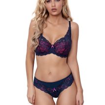Biustonosz push up Biustonosz Push-up Model V-9411 Blue Lagoon Navy/Pink – Axami
