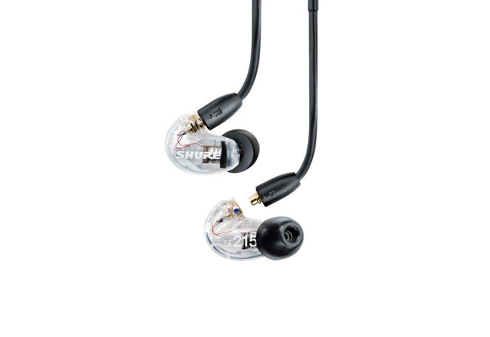 Shure SE215DYCL+UNI-EFS - Słuchawki douszne AONIC215 z pojedynczym przetwornikiem i kablem 3.5mm (przezroczyste) - obrazek 2