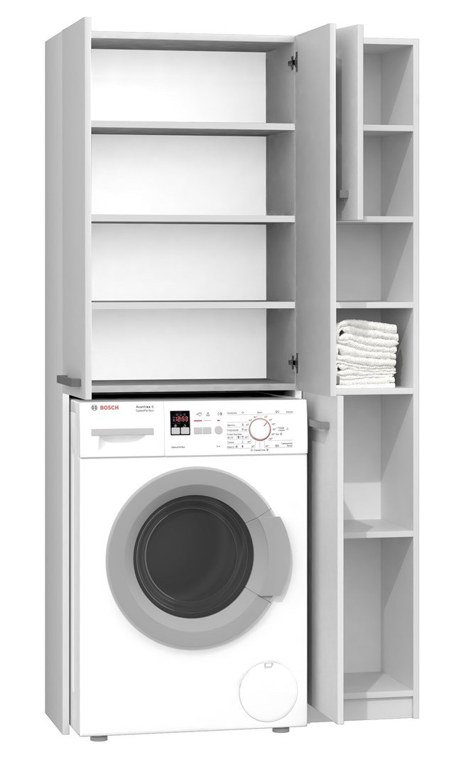 ZESTAW ŁAZIENKOWY MARPOL DD SZAFKA BIEL MAT - obrazek 2