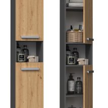 Szafka łazienkowa NEL I 31x30xH174 antracyt/artisan