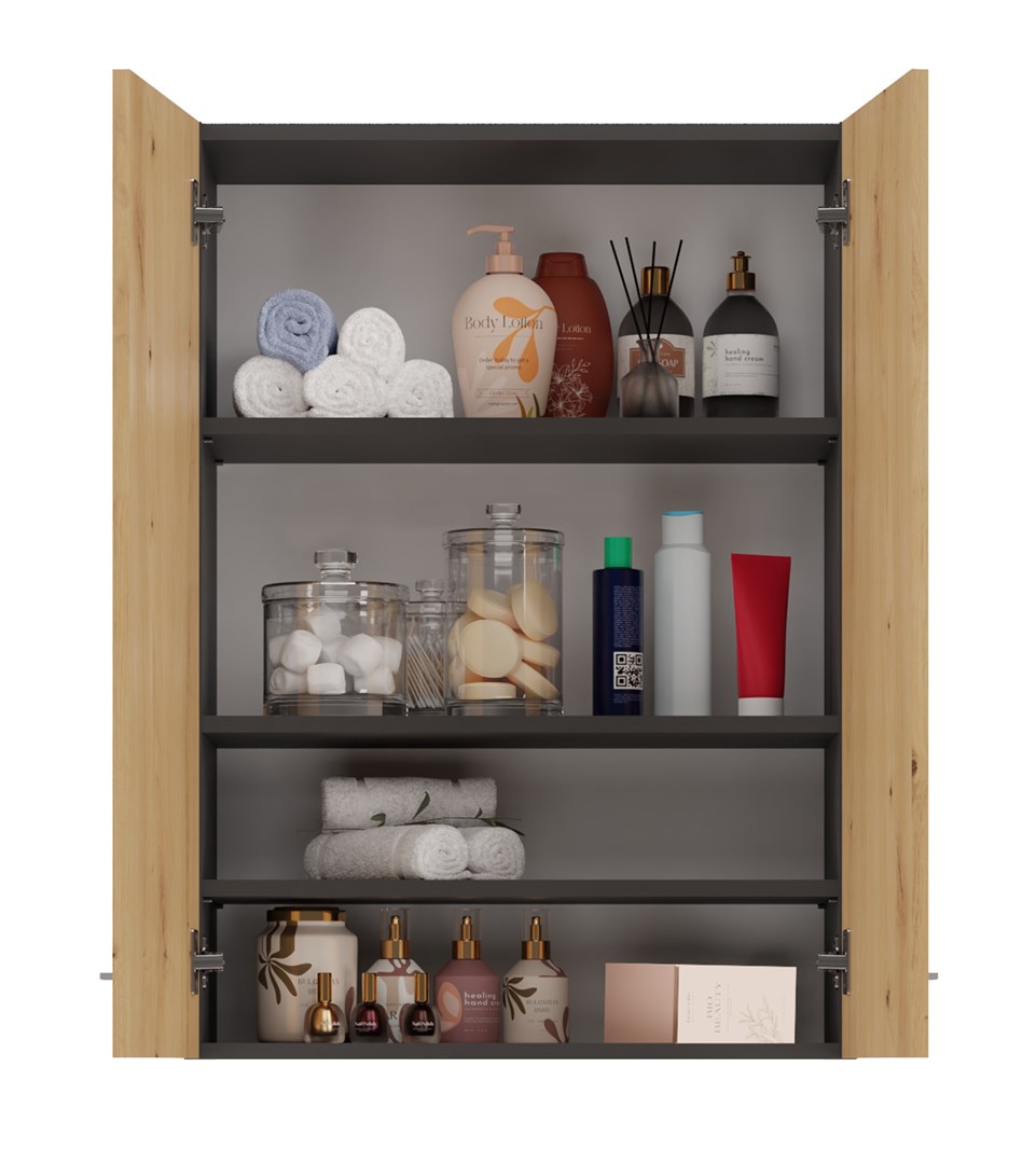 Szafka nad pralkę POLA MINI DD 64x30xH90 antracyt/artisan - obrazek 3