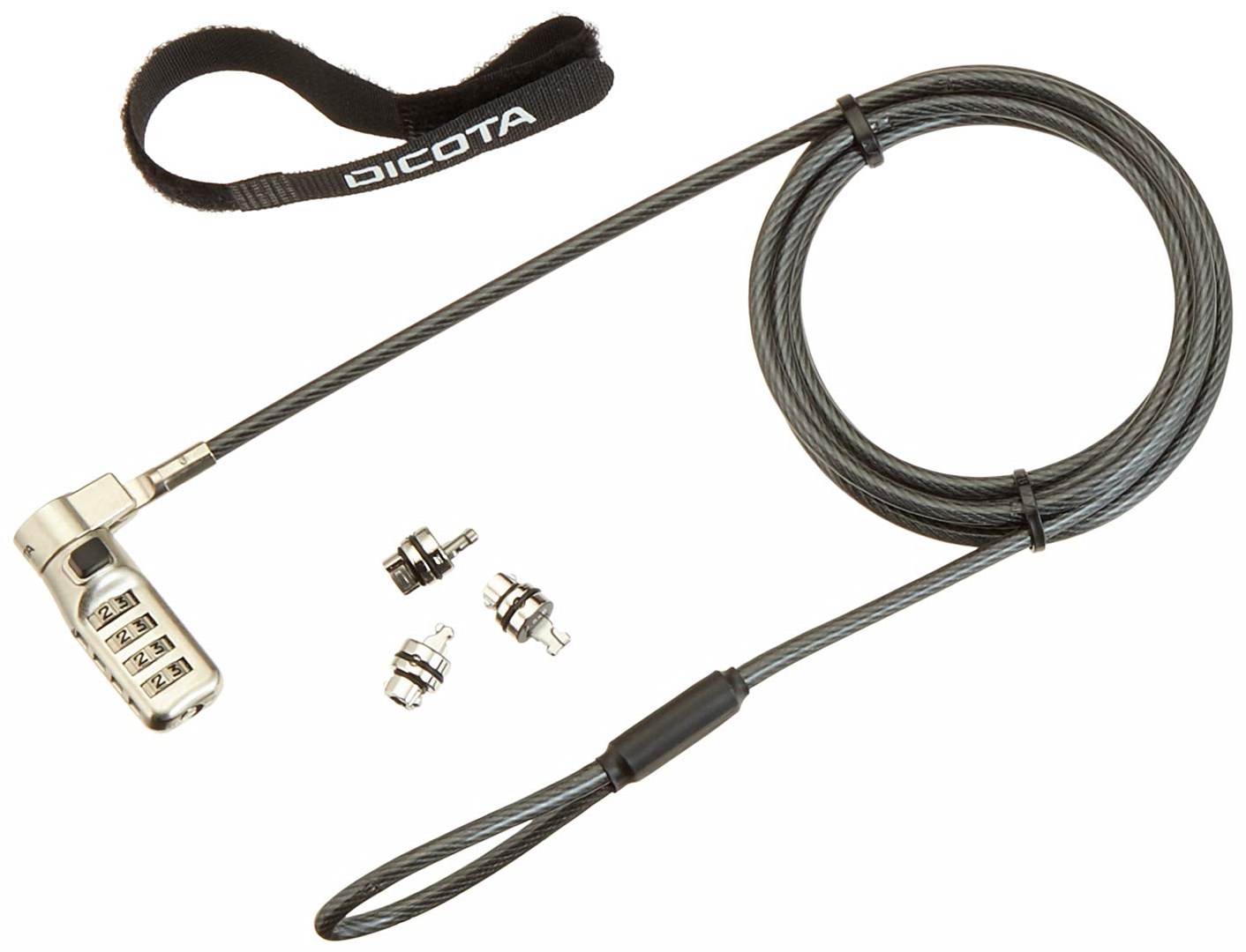 DICOTA D31713 zapięcie do kabli Czarny 2 m - obrazek 3