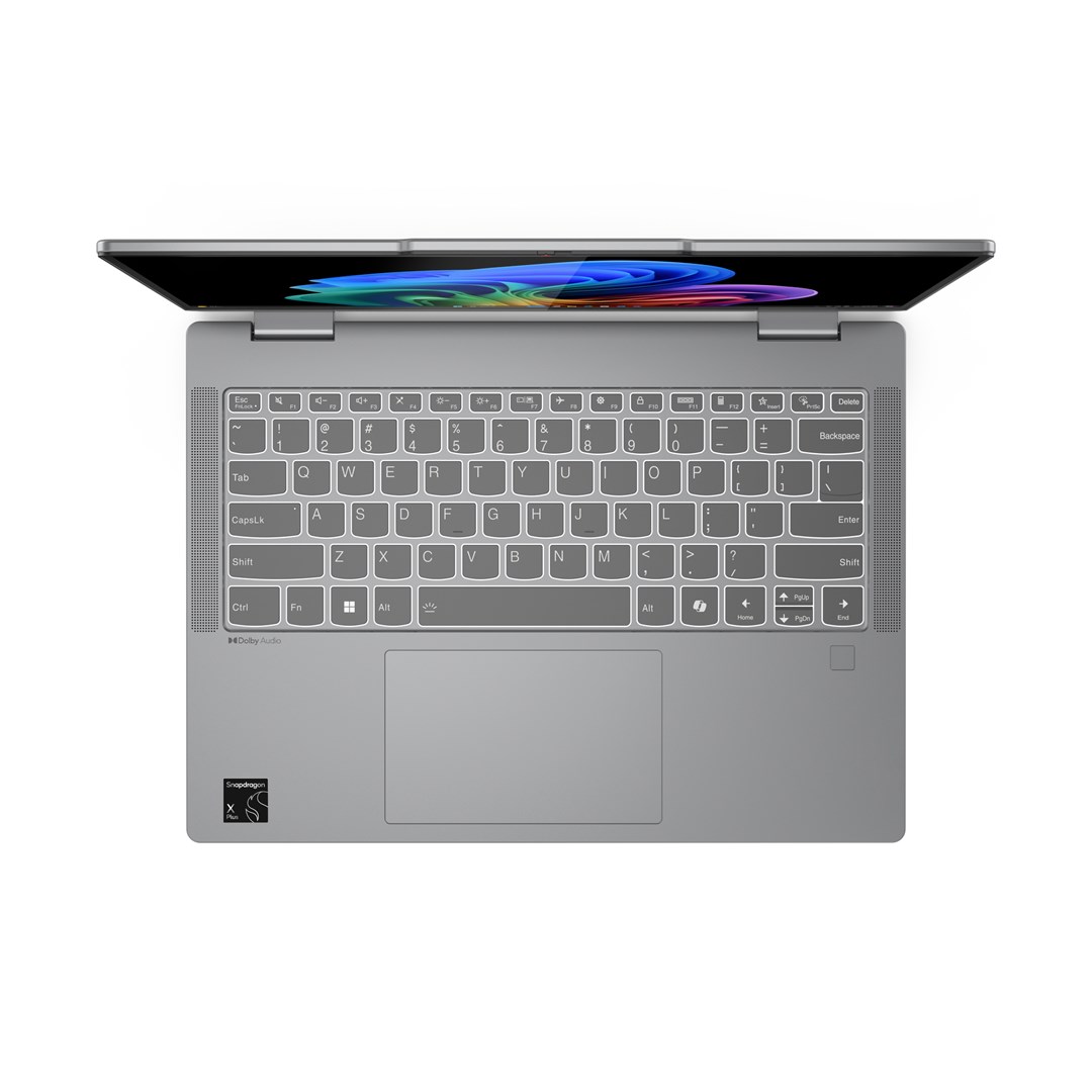 Lenovo IdeaPad 5 2-in-1 14Q8X9 Snapdragon X Plus X1P-42-100 14" WUXGA OLED 400nits Glossy 60Hz Touch 16GB LPDDR5x-8448 SSD512 Qualcomm Adreno GPU 57Wh Win11 Luna Grey - obrazek 3
