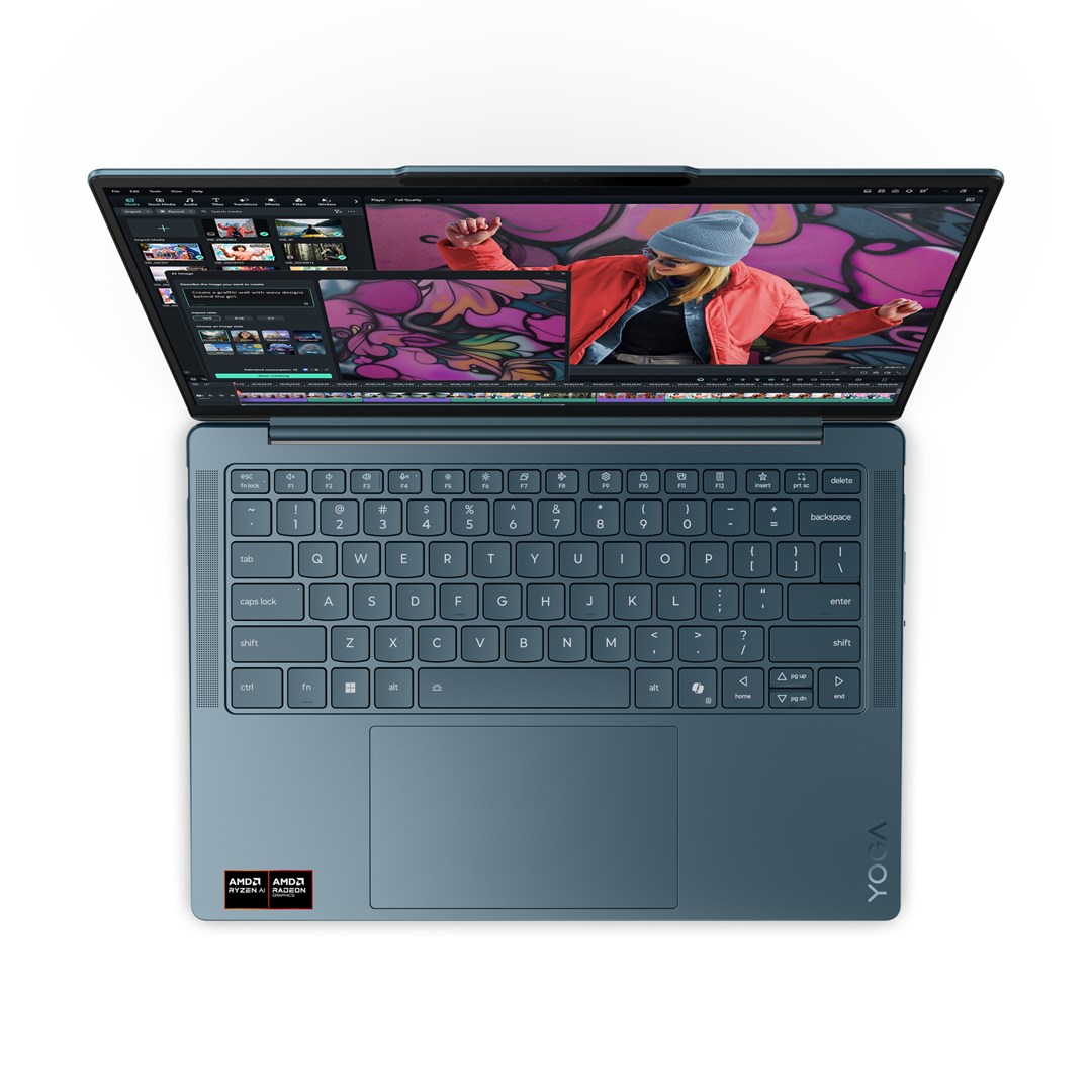 Lenovo Yoga Slim 7 14AKP10 Ryzen AI 5 340 14" WUXGA OLED 400nits Glossy 60Hz 16GB LPDDR5x SSD512 Radeon 840M Graphics 70Wh Win11 Tidal Teal - obrazek 2