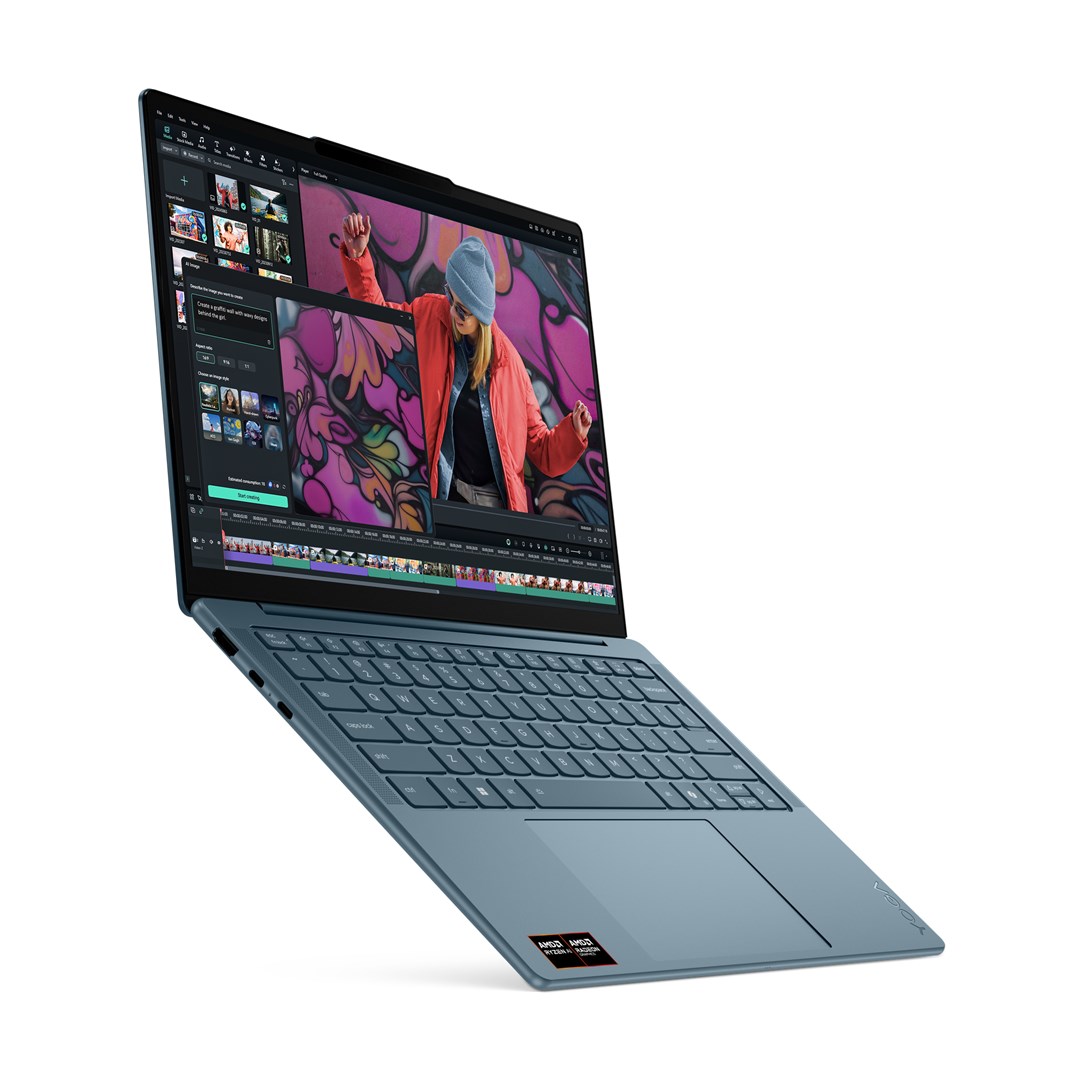 Lenovo Yoga Slim 7 14AKP10 Ryzen AI 5 340 14" WUXGA OLED 400nits Glossy 60Hz 16GB LPDDR5x SSD512 Radeon 840M Graphics 70Wh Win11 Tidal Teal - obrazek 3