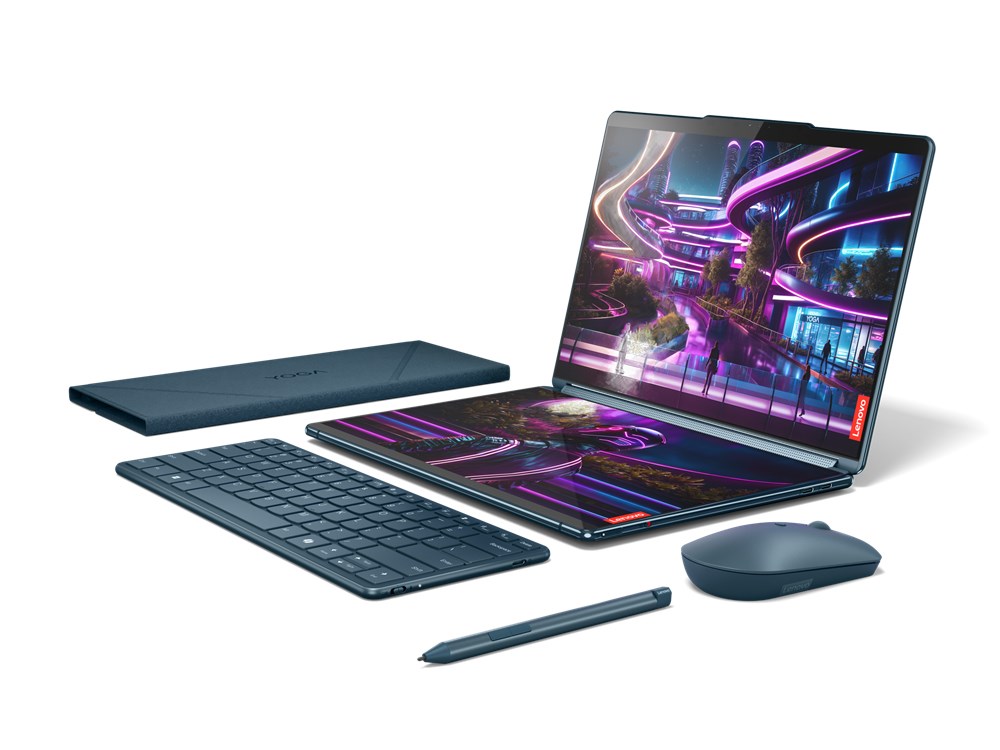 Lenovo Yoga Book 9 13IMU9 Ultra 7 155U 2x 13.3" 2.8K OLED 400nits Glossy 60Hz 32GB LPDDR5x-7467 SSD512 Intel Arc Graphics Win11 Tidal Teal + Backpack B210 GX40Q17225