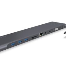 ICY BOX IB-DK2102-C Przewodowa USB 3.2 Gen 1 (3.1 Gen 1) Type-C Antracyt, Czarny