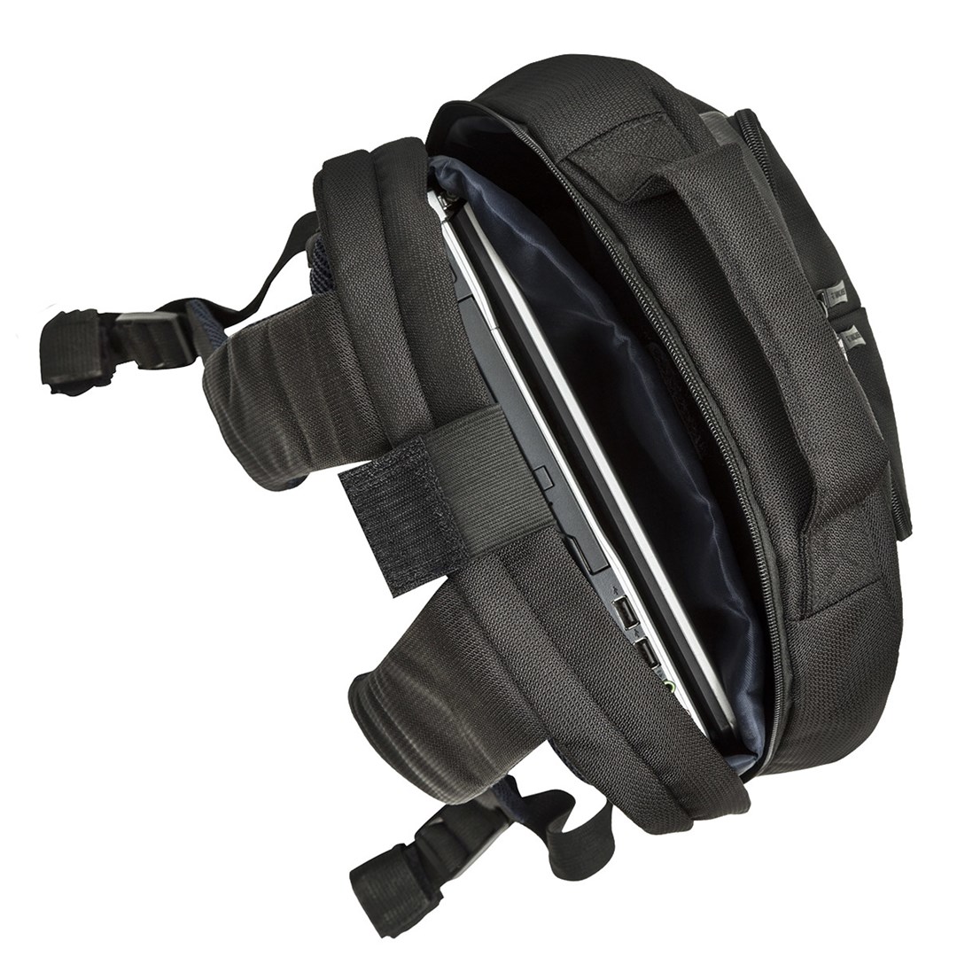 RIVACASE PLECAK NA LAPTOP 17,3" TEGEL, CZARNY, 23L, MATERIAŁ WODOODPORNY, KIESZENIE NA TABLET 10,1", SMARTFON, DOKUM., AKCES. - obrazek 2