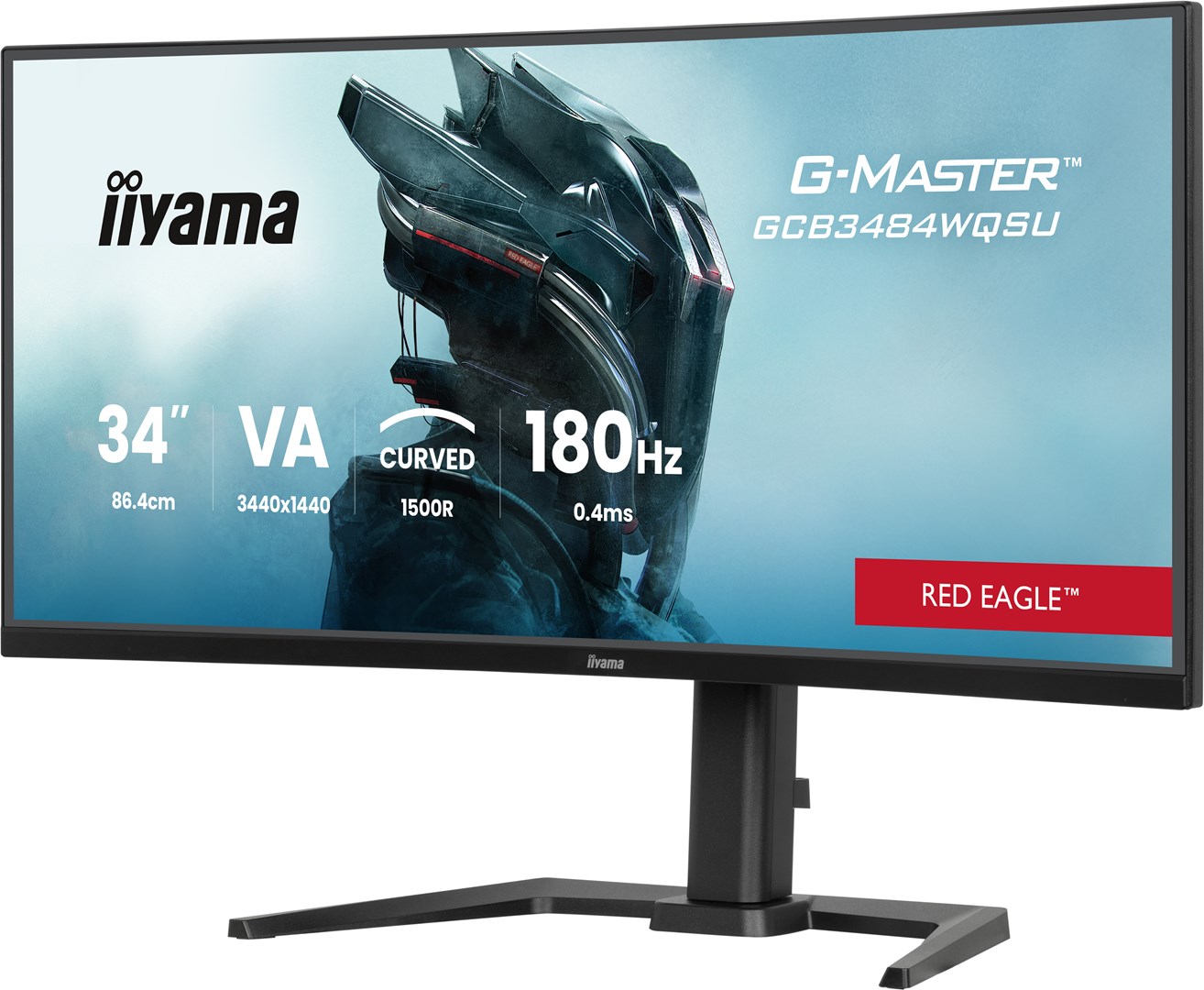 Monitor IIYAMA 86,4 cm (34") GCB3484WQSU-B1 21:9 2xHDMi+2xDP+USB-C Curved - obrazek 3