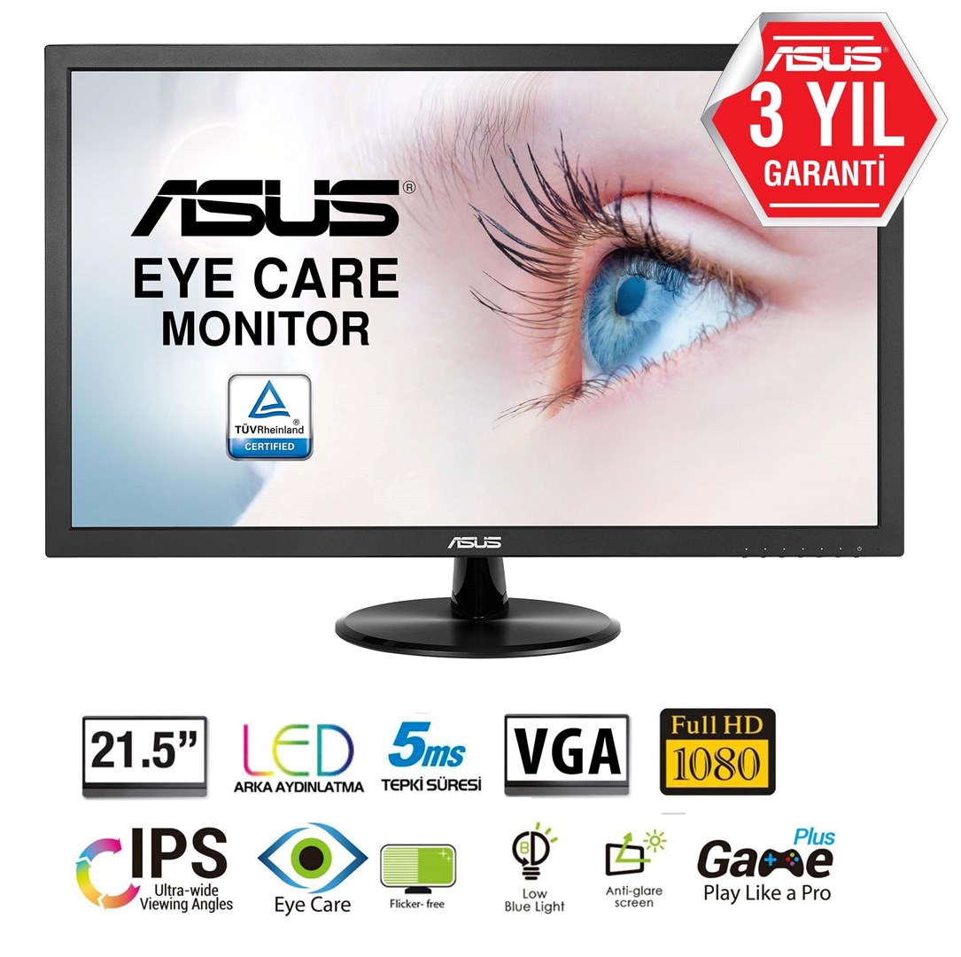 Monitor Asus VP228DE (21,5"; TN; FullHD 1920x1080; VGA; czarny) - obrazek 2