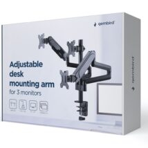 GEMBIRD BIURKOWE REGULOWANE RAMIĘ/UCHWYT NA 3 MONITORY 17-27, VESA 100X100MM, DO 7 KG