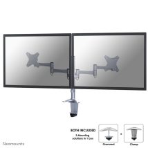 Neomounts FPMA-D1330DSILVER uchwyt / stojak do monitorów 68,6 cm (27″) Biurko Srebrny