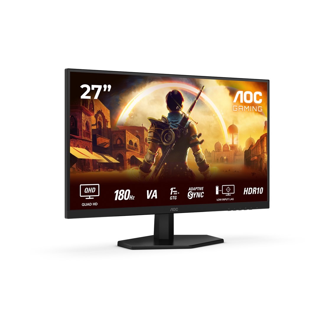 Monitor AOC Q27G42XNE 27 cali, VA, QHD, 16:9, 180 Hz, 1 ms, 2560 x 1440, 300 cd/m2, 2 HDMI, Czarny - obrazek 2