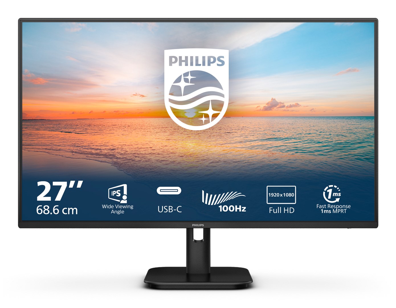 Philips 1000 series 27E1N1300A/00 monitor komputerowy 68,6 cm (27") 1920 x 1080 px Full HD LCD Czarny - obrazek 2