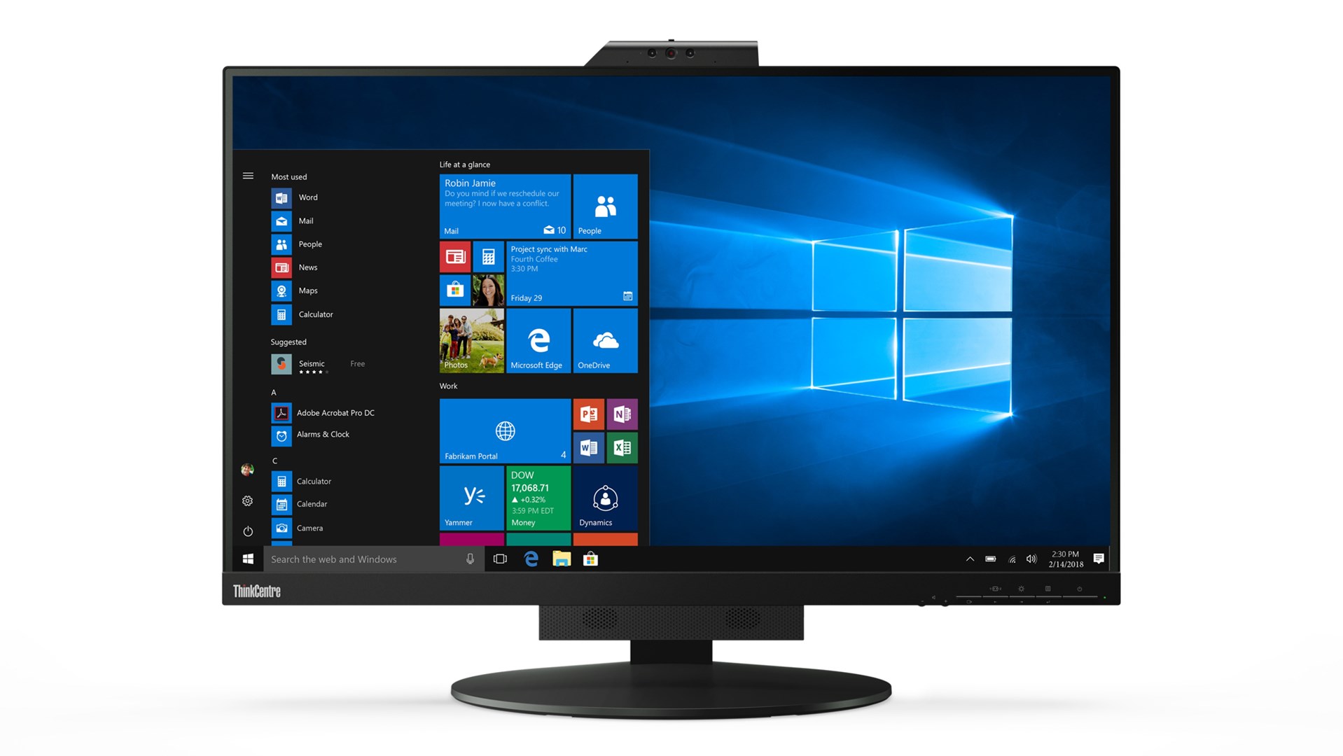 Monitor Lenovo 11JHRAT1EU 68.6 cm (27") 2560 x 1440 pixels Quad HD LED 14 ms Black