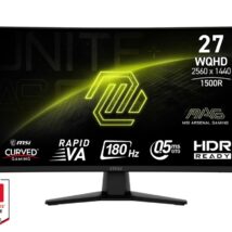 Zakrzywiony monitor do gier MSI MAG 274CQFDE 27″ – Płaski ekran – 68,6 cm