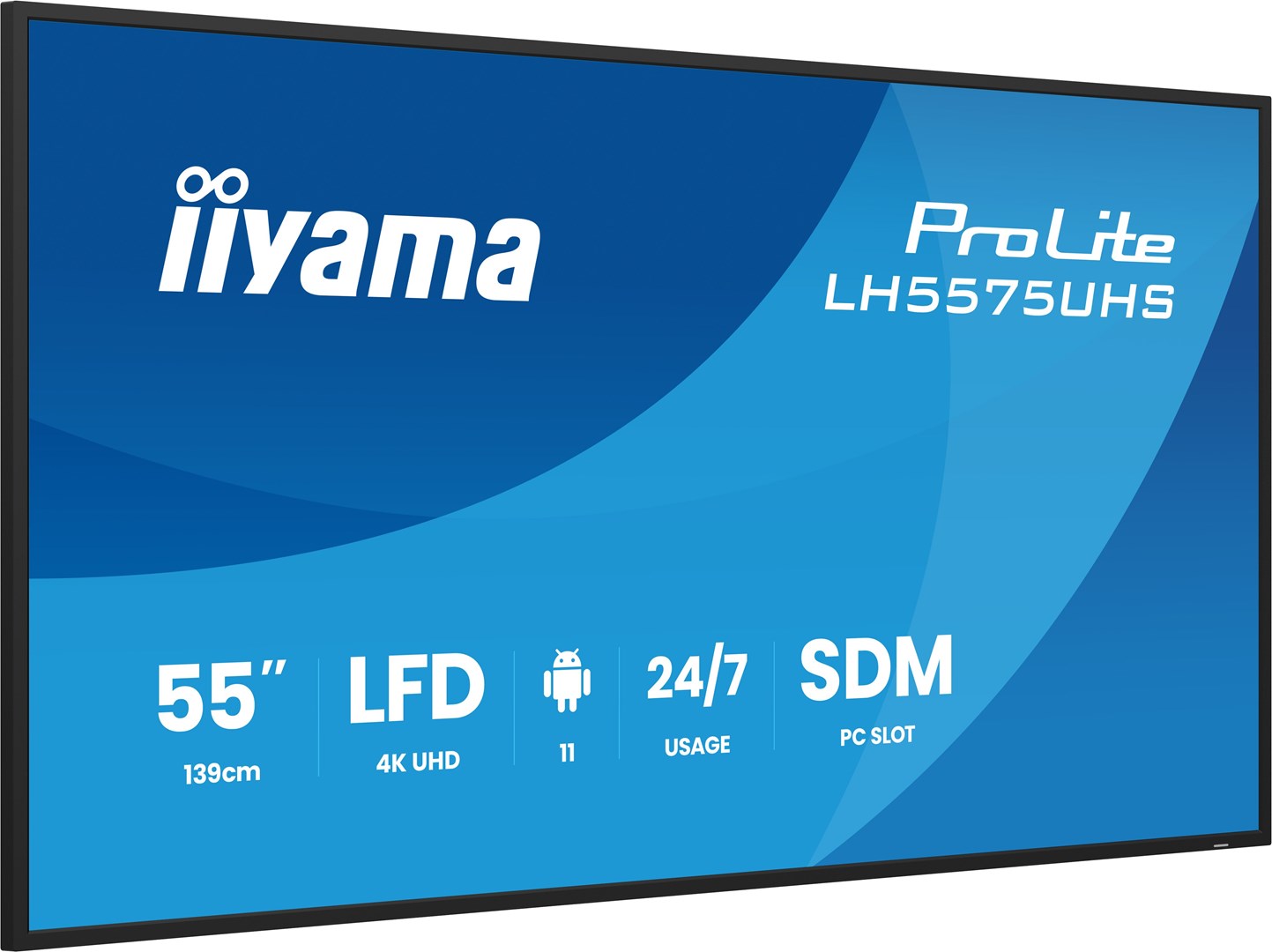 Monitor IIYAMA 139.0cm (55") LH5575UHS-B2AG 16:9 2xHDMI+3xDP+2xUSB (Speditionsversand) - obrazek 3