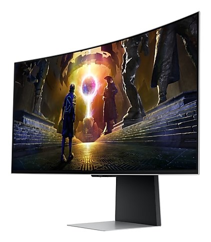 Samsung LS34DG850SUXDU monitor komputerowy 86,4 cm (34") 3440 x 1440 px OLED Srebrny - obrazek 2