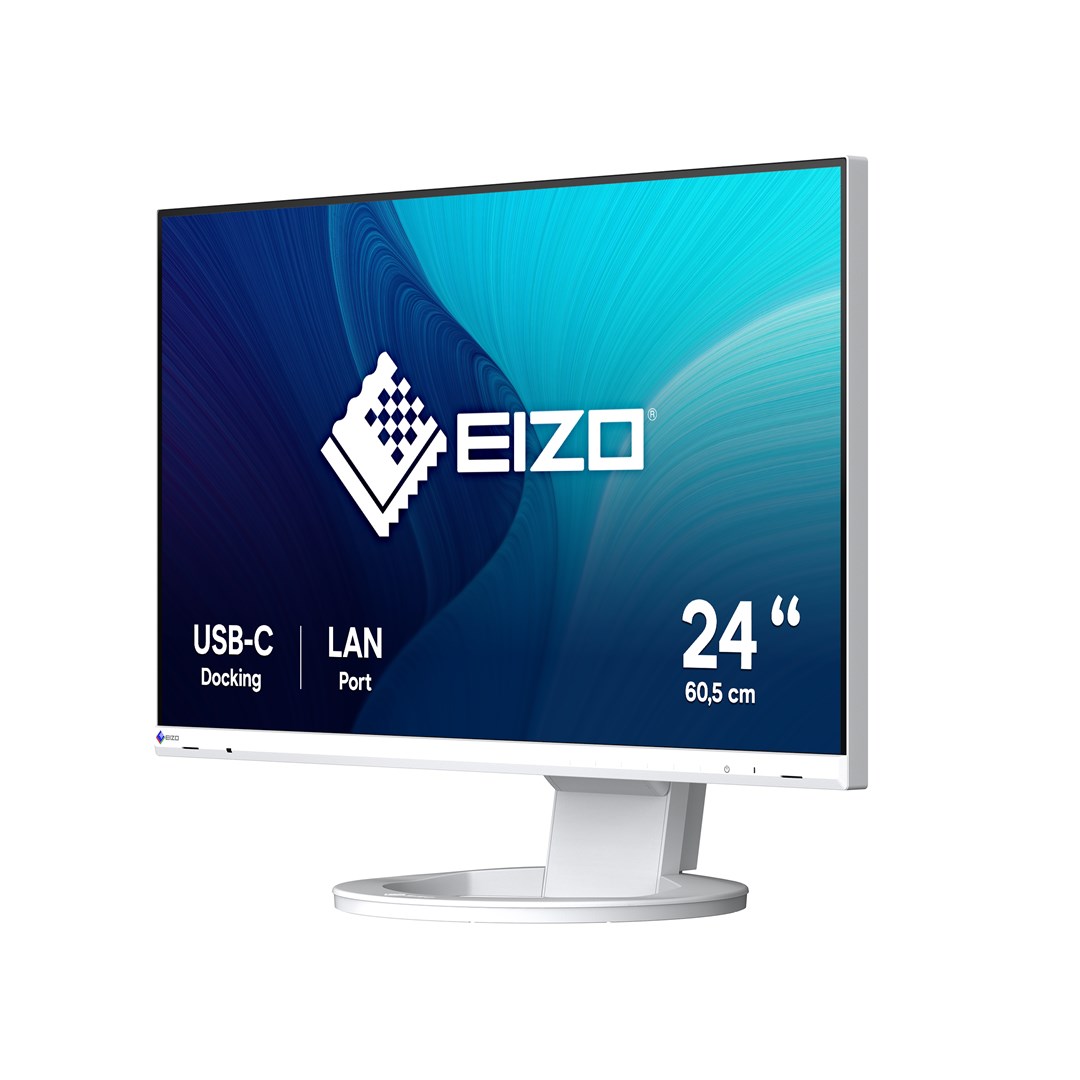 Monitor EIZO FlexScan EV2490-WT - 60,5 cm (23,8") - 1920 x 1080 pikseli - Full HD - LED - 5 ms - Biały - obrazek 2