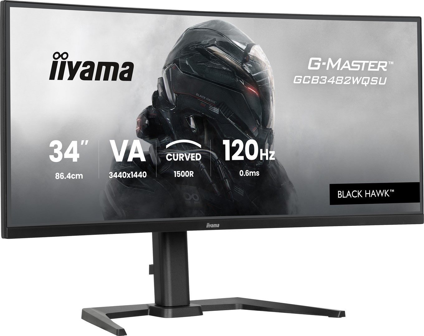 Monitor IIYAMA 86,4 cm (34") GCB3482WQSU-B1 21:9 2xHDMi+DP+USB-C Curv
